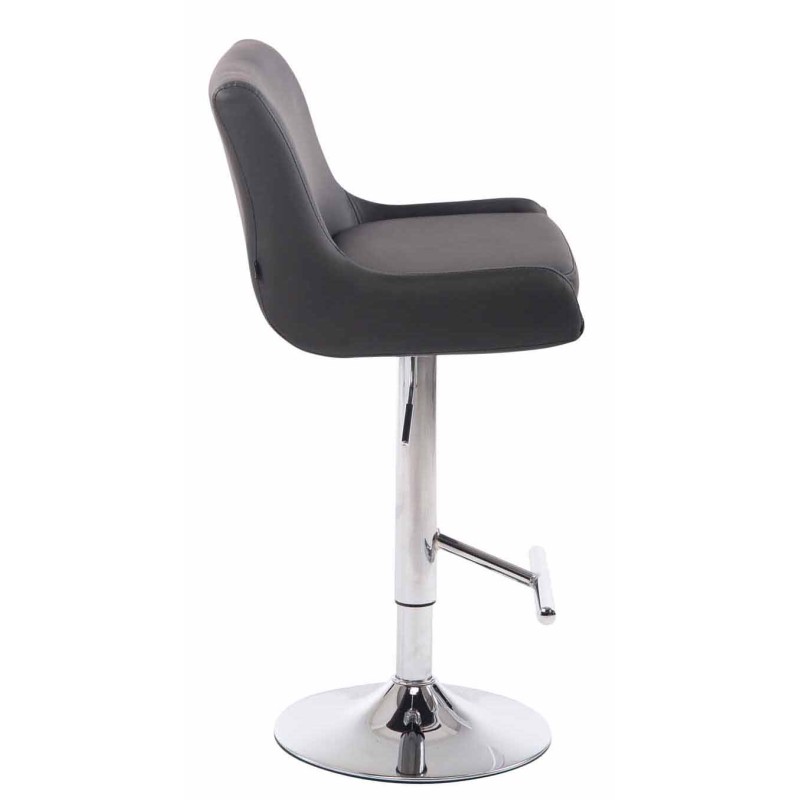 Set de 2 scaune de bar Club, piele ecologică, finisaj cromat2