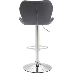Scaun de bar din plută, piele ecologică cromată2