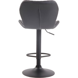 Scaun de bar din plută neagră și piele ecologică2