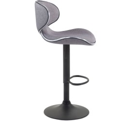 Scaun de bar Las Vegas V2, material textil negru2