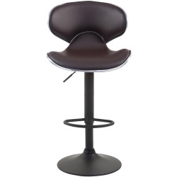 Set de 2 scaune de bar Las Vegas V2, piele ecologică, negru2