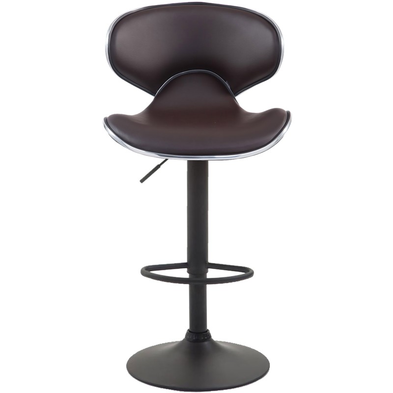 Set de 2 scaune de bar Las Vegas V2, piele ecologică, negru2