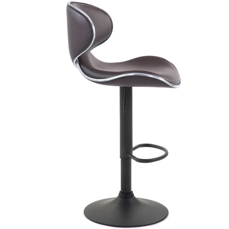 Set de 2 scaune de bar Las Vegas V2, piele ecologică, negru2