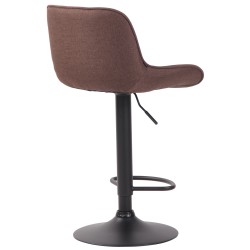 Scaun de bar Lentini, material textil negru2