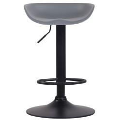 Set de 4 scaune de bar Anaheim, din plastic negru2