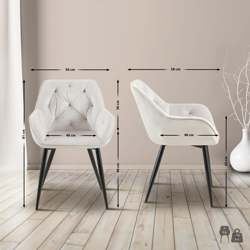 Set de 2 scaune de sufragerie Cassis2