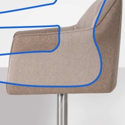 Scaun de bar Damaso E din pâslă2