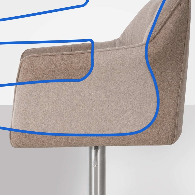 Scaun de bar Damaso E din pâslă2