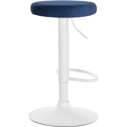 Scaun de bar Ponte din catifea, alb2