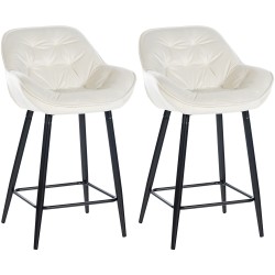Set de 2 scaune de bar Gibson 76 din catifea2