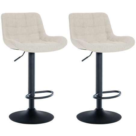 Set de 2 scaune de bar din material textil Tover2