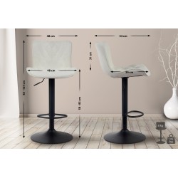 Set de 2 scaune de bar Emma din material textil2