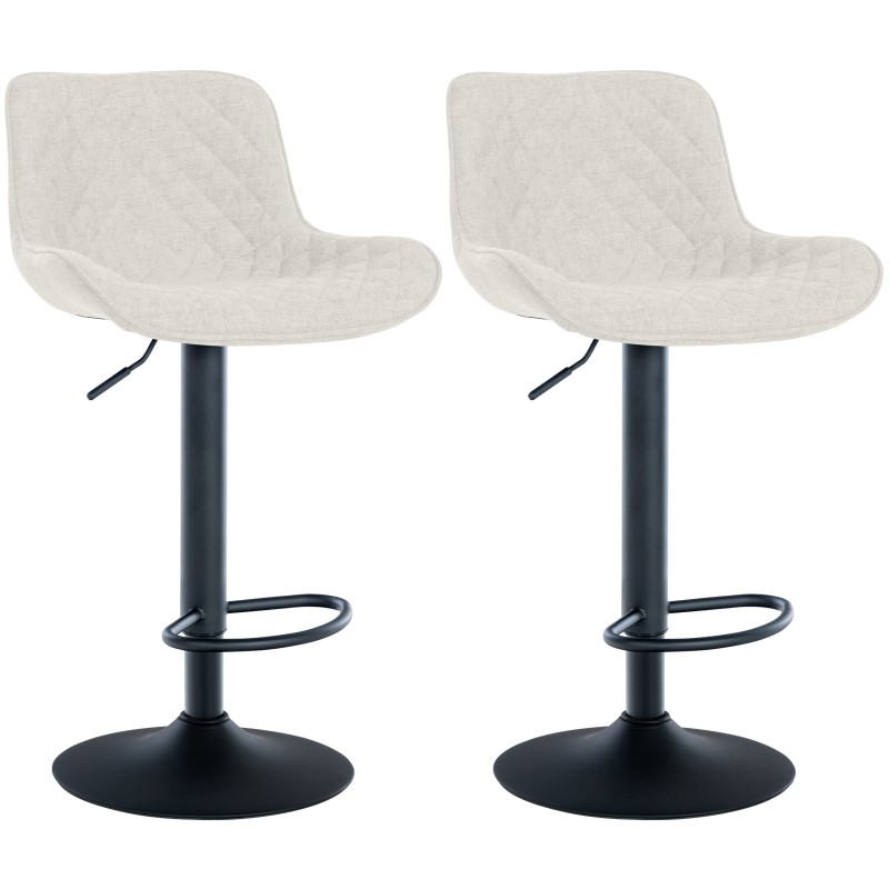 Set de 2 scaune de bar din material textil Minosa2