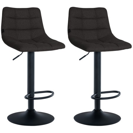 Set de 2 scaune de bar Jerry, material textil negru2