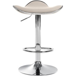 Scaun de bar Shanghai, piele ecologică, culoare crem