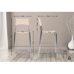 Scaun de bar Genova crem