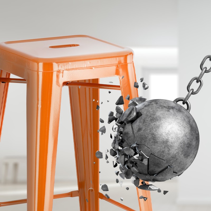 Scaun de bar Joshua portocaliu