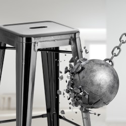 Scaun de bar Joshua negru