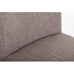 Scaun de bar Paros din material textil gri