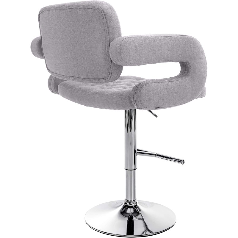 Scaun de bar Dublin, material textil gri C