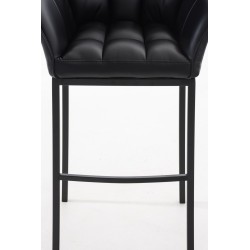 Scaun de bar Damaso B cu bază cu 4 picioare, negru