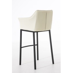 Scaun de bar Damaso B cu bază cu 4 picioare, crem