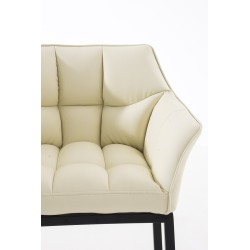 Scaun de bar Damaso B cu bază cu 4 picioare, crem