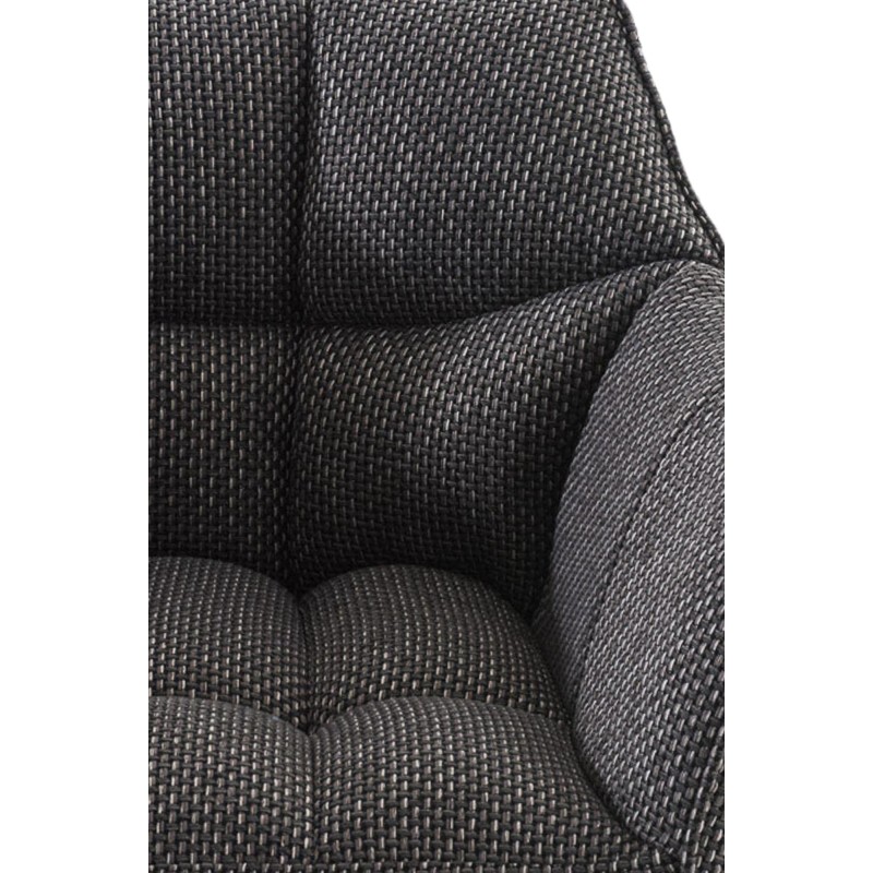 Scaun de bar Damaso E din material textil gri titan