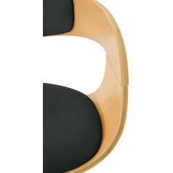 Scaun de bar Kingston C, natural/negru