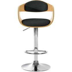 Scaun de bar Kingston C, natural/negru