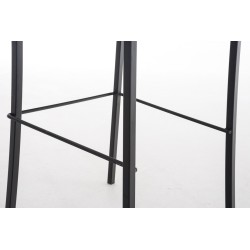 Scaun de bar din piele Avola, plat, B78 alb