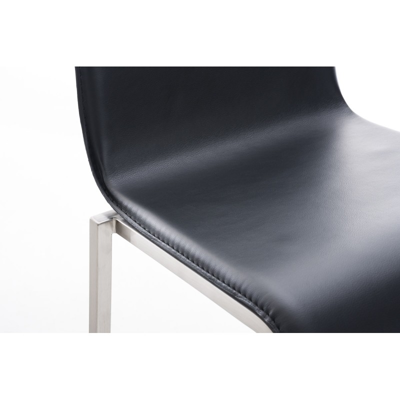 Scaun de bar din piele Avola, plat, 78 € negru