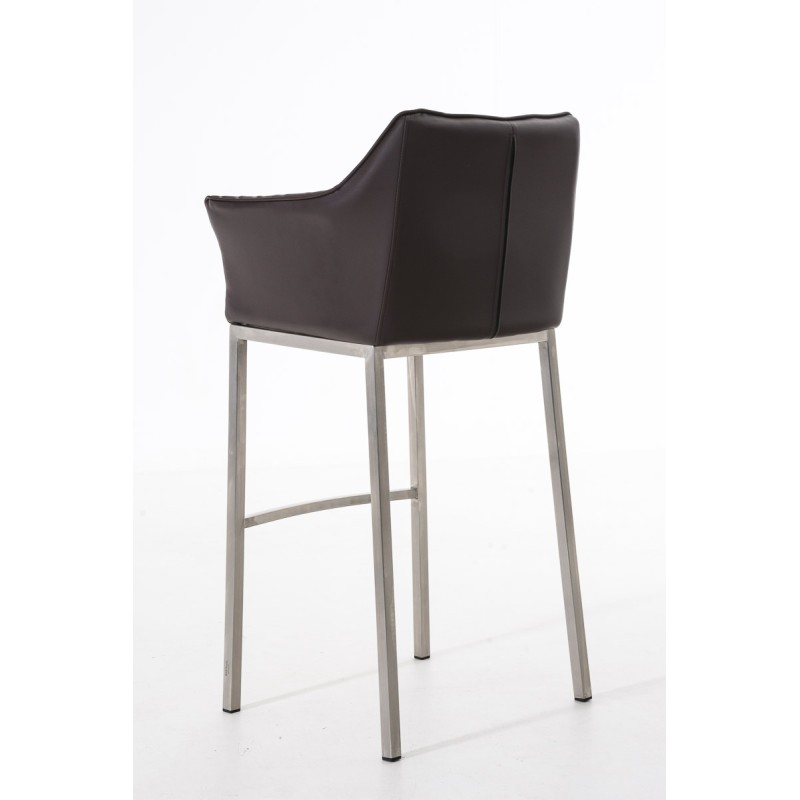 Scaun de bar Damaso E cu bază maro cu 4 picioare