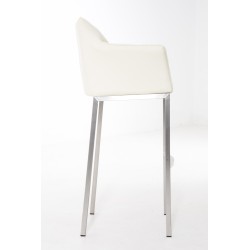 Scaun de bar Damaso E cu bază crem cu 4 picioare