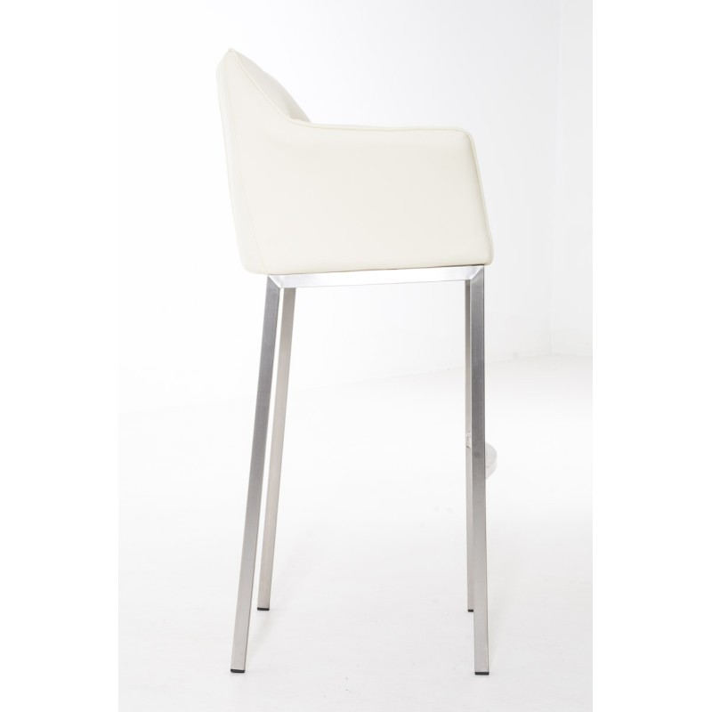 Scaun de bar Damaso E cu bază crem cu 4 picioare