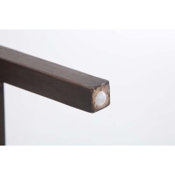 Scaun de bar Louise din material textil maro antic