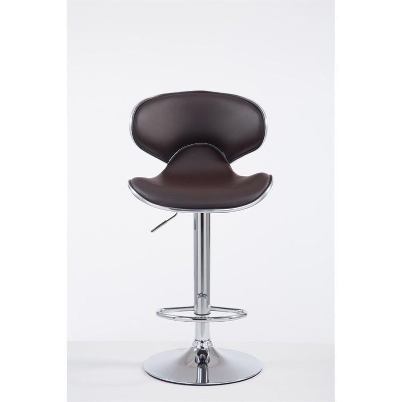 Scaun de bar cromat maro Las Vegas V2