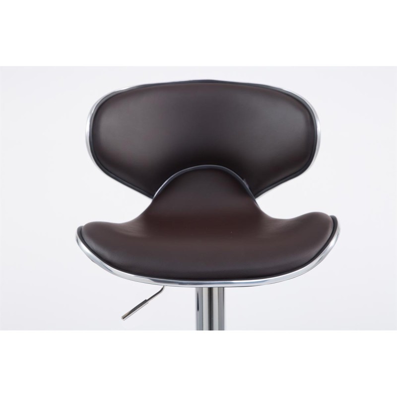 Scaun de bar cromat maro Las Vegas V2