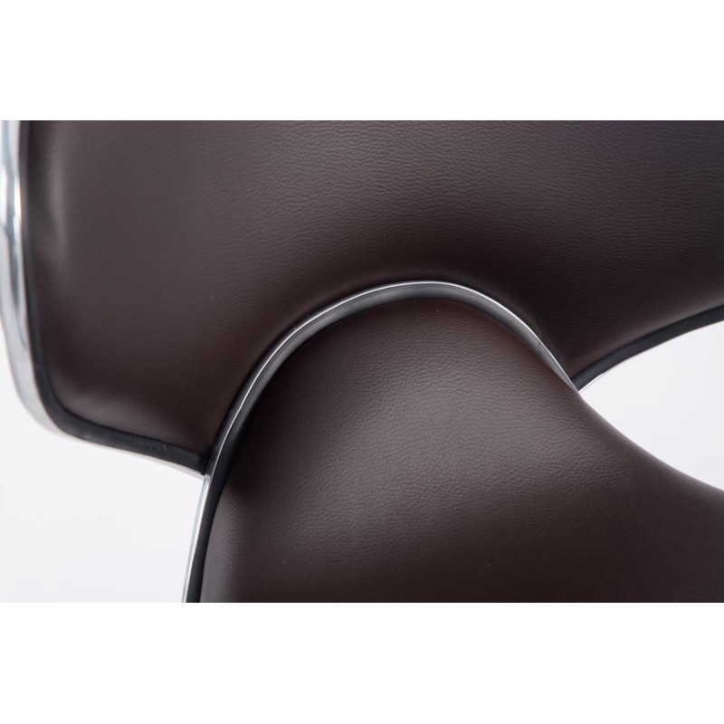 Scaun de bar cromat maro Las Vegas V2