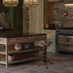 Scaun de bar Butch din bronz