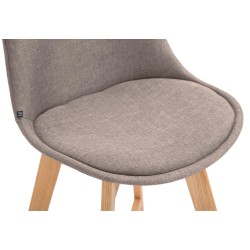 Scaun de bar Cannes, material textil Natura taupe
