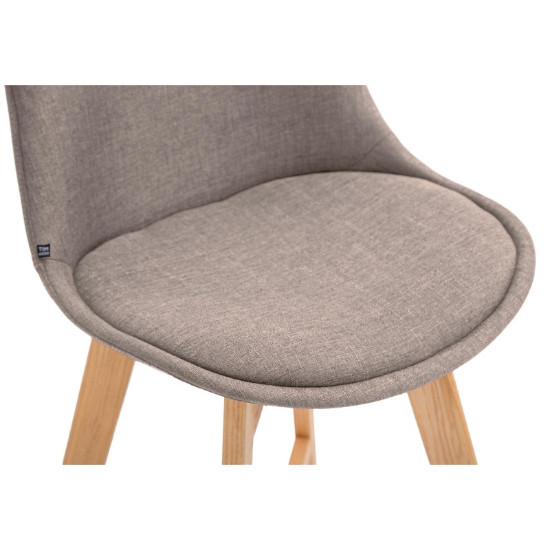 Scaun de bar Cannes, material textil Natura taupe