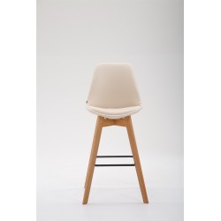 Scaun de bar Metz, piele ecologică, crem Natura