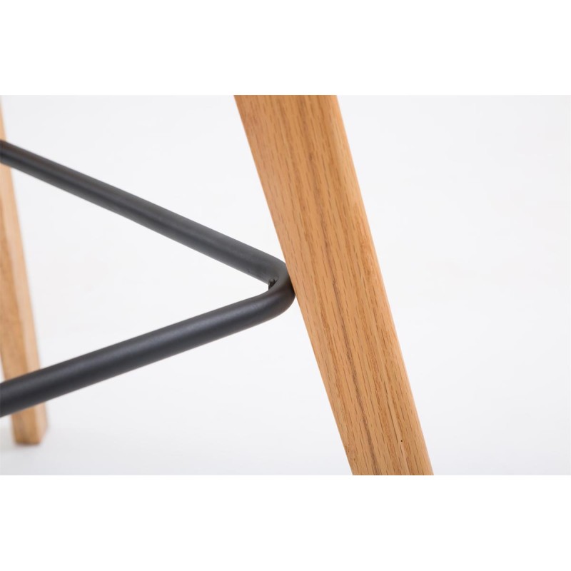 Scaun de bar Metz, piele ecologică, crem Natura