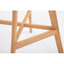 Scaun de bar Cannes, plastic, finisaj alb natural