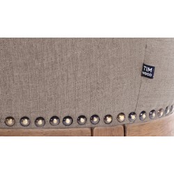 Scaun de bar din material textil Lakewood, stil taupe antic