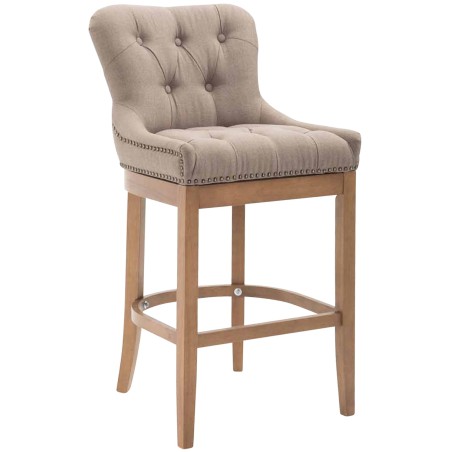 Scaun de bar din material textil Lakewood, culoare taupe antic deschis