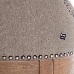 Scaun de bar din material textil Lakewood, culoare taupe antic deschis