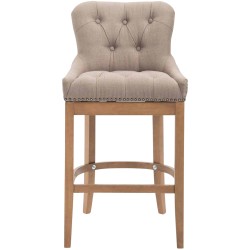 Scaun de bar din material textil Lakewood, culoare taupe antic deschis