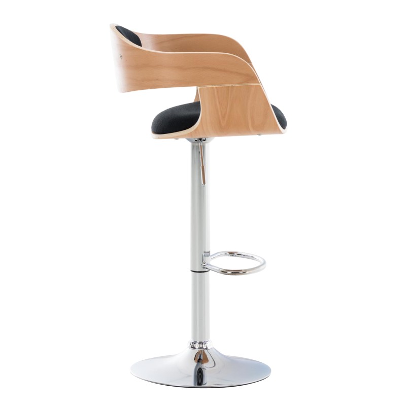 Scaun de bar Kingston C din material textil, natural/negru